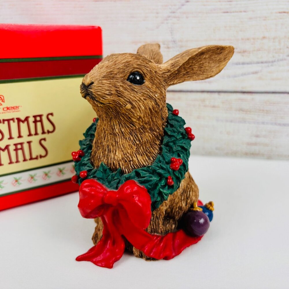 Silver Deer Tom Rubel Christmas Animals Rabbit Figurine